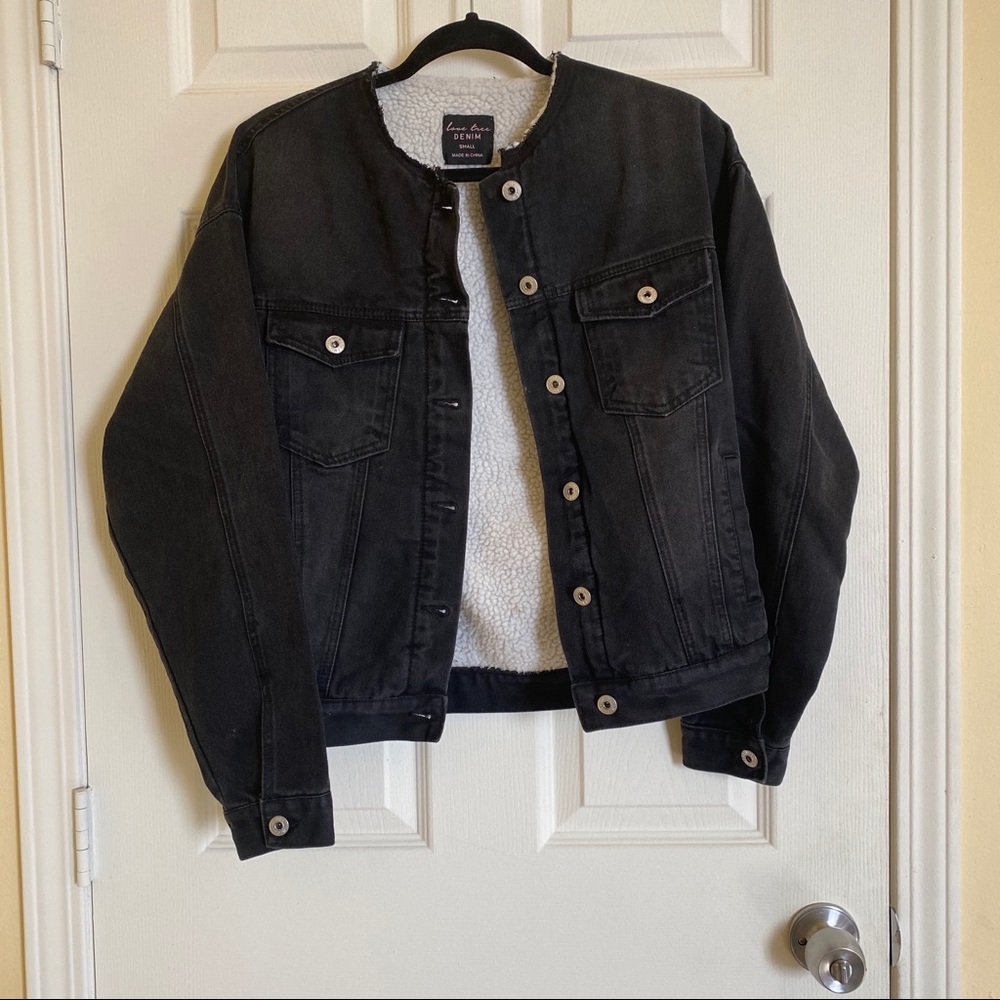 Black denim jacket